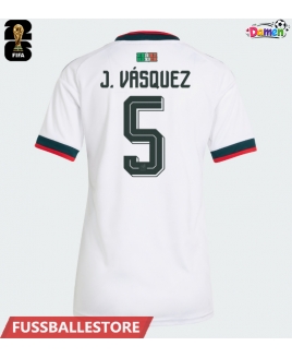 Günstige Mexiko Johan Vasquez #5 Auswärtstrikot Damen WM 2026 Kurzarm